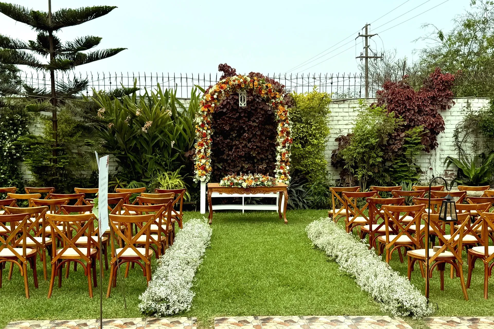 Arco decorativo para ceremonias de Casa Villa Marlene